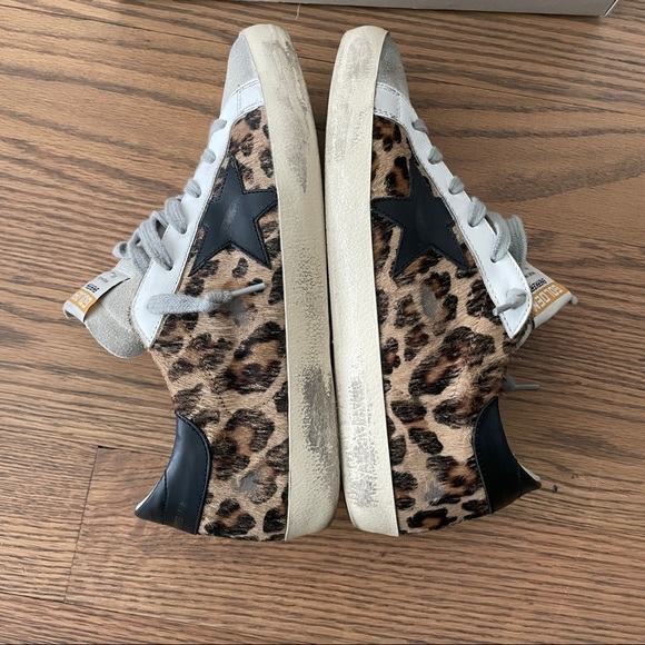 SOLD 🔴 On E🅱️. Golden Goose superstar distressed leopard calf hair sneakers - Picture 3 of 12